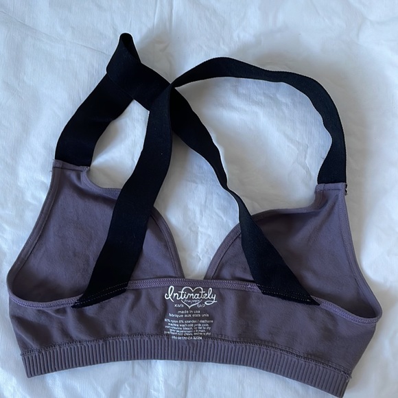 Free People Intimately Bralette Color-Gray/Black Size- XS/Small NWOT - Picture 3 of 3